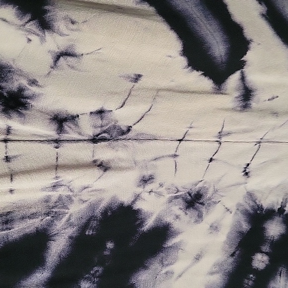 Young Fabulous XS Broke Livinia Skeleton Tie Die Maxi Long Dress Black Jersey - Picture 6 of 15